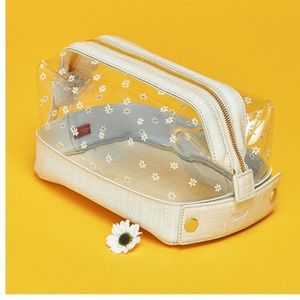 Hammitt Kit Clear Daisy Bag Brushed Gold Hardware NEW